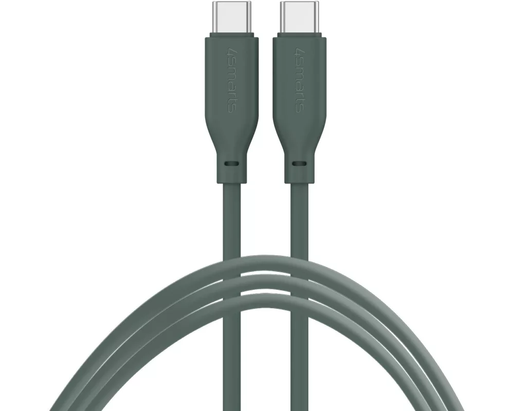 4smarts USB 2.0-Kabel Silikon High Flex USB C - USB C 1.5 m Petrol