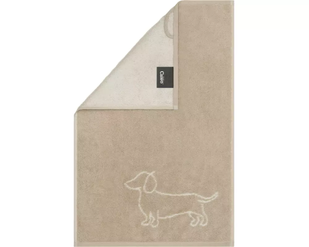 Cawö Gästetuch We Love Dogs Companion, 30 x 50 cm, Beige