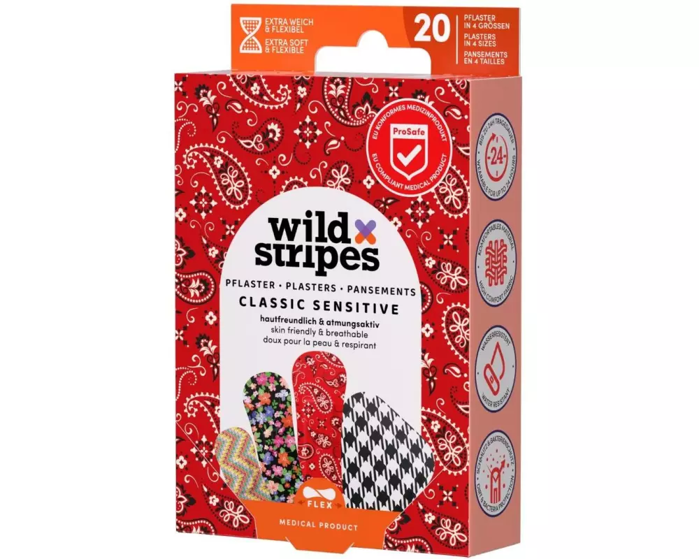 Wild Stripes Pflaster Classic Sensitive 20 Stück