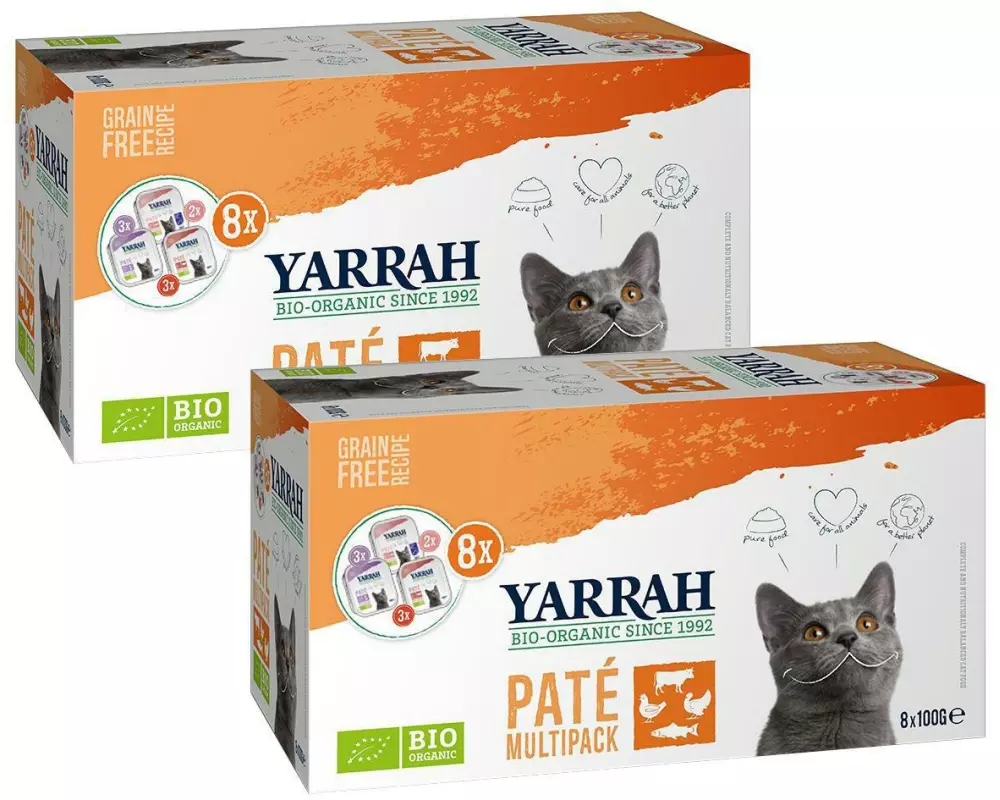 Yarrah Bio-Nassfutter Bio Paté Multipack 2 x 8 x 100 g