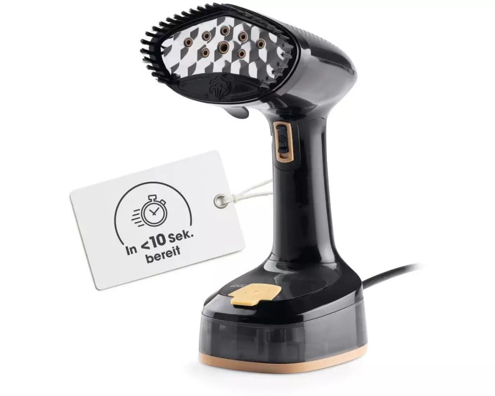 CLEANmaxx Dampfbürste 2-in-1 – 1600W schwarz 165 ml Tank 1600 W