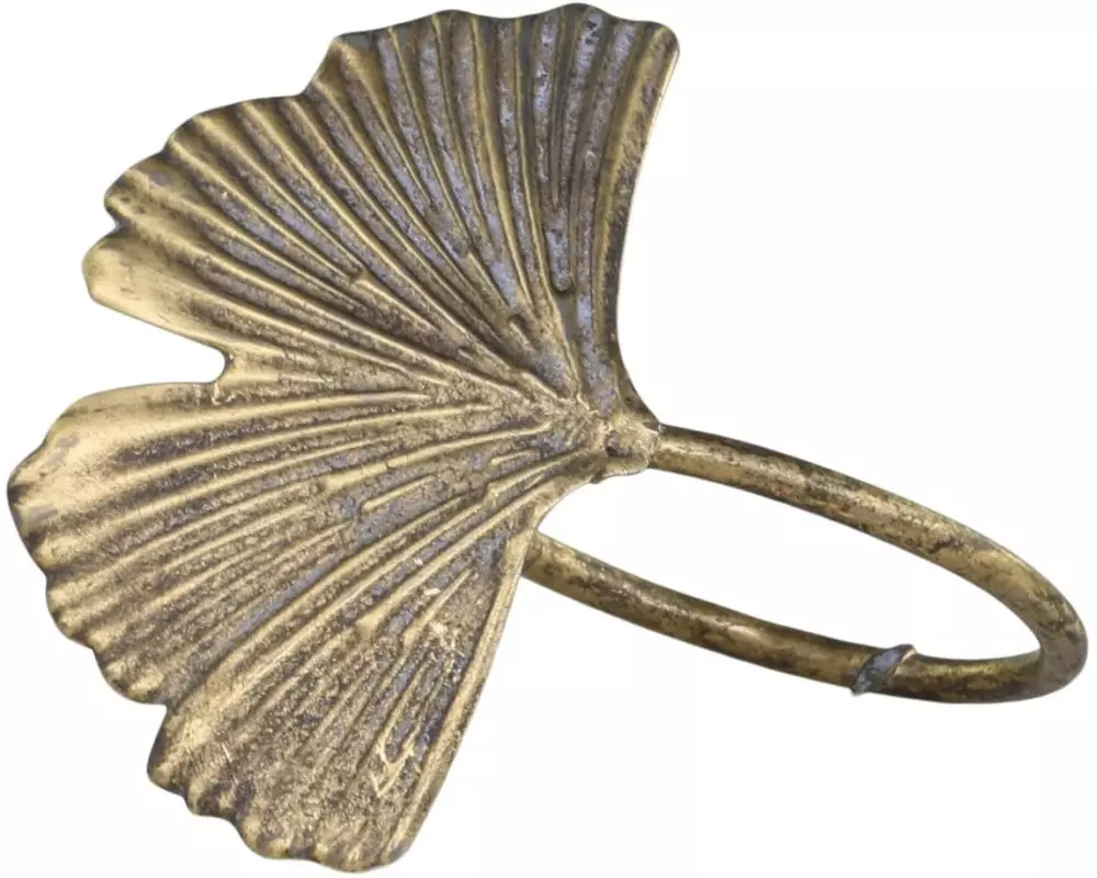 Chic Antique Serviettenring Gingkoblatt Gold