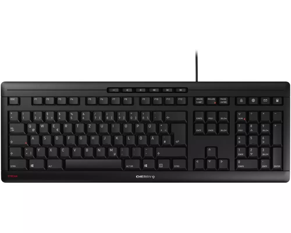 Cherry Tastatur Stream DE-Layout Schwarz