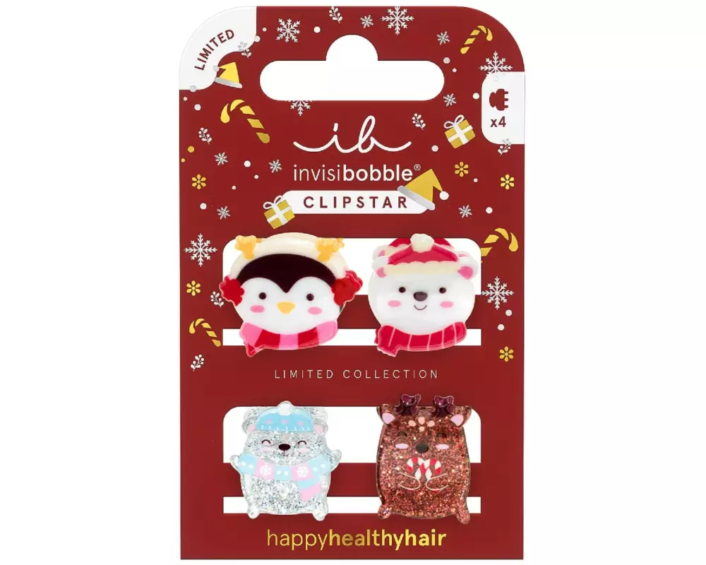 Invisibobble Haarklemme Clipstar Kids Cozy Snowy Friends