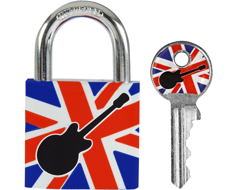 MASTER LOCK Vorhangschloss 30mm 66247100 Gitarren Motiv