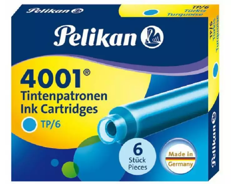 Pelikan Tintenpatrone 4001 Türkis, 6 Stück