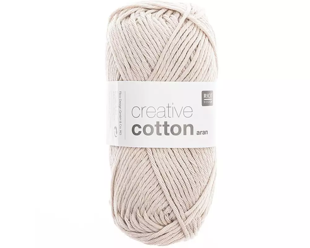 Rico Design Wolle Cotton Aran 50 g Grau; Silber