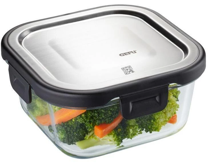 GEFU Vorratsbehälter Milo 0.5 l, Schwarz/Transparent