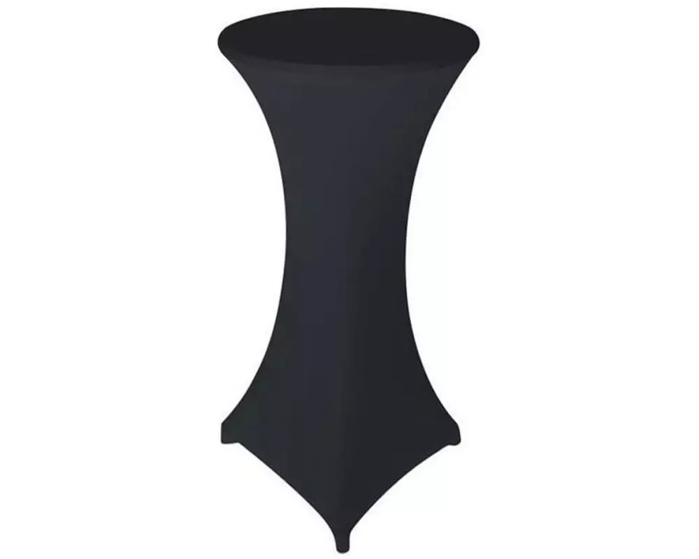 Dameco Stoff Stehtisch-Husse 60 cm/65 cm x 120 cm, Schwarz