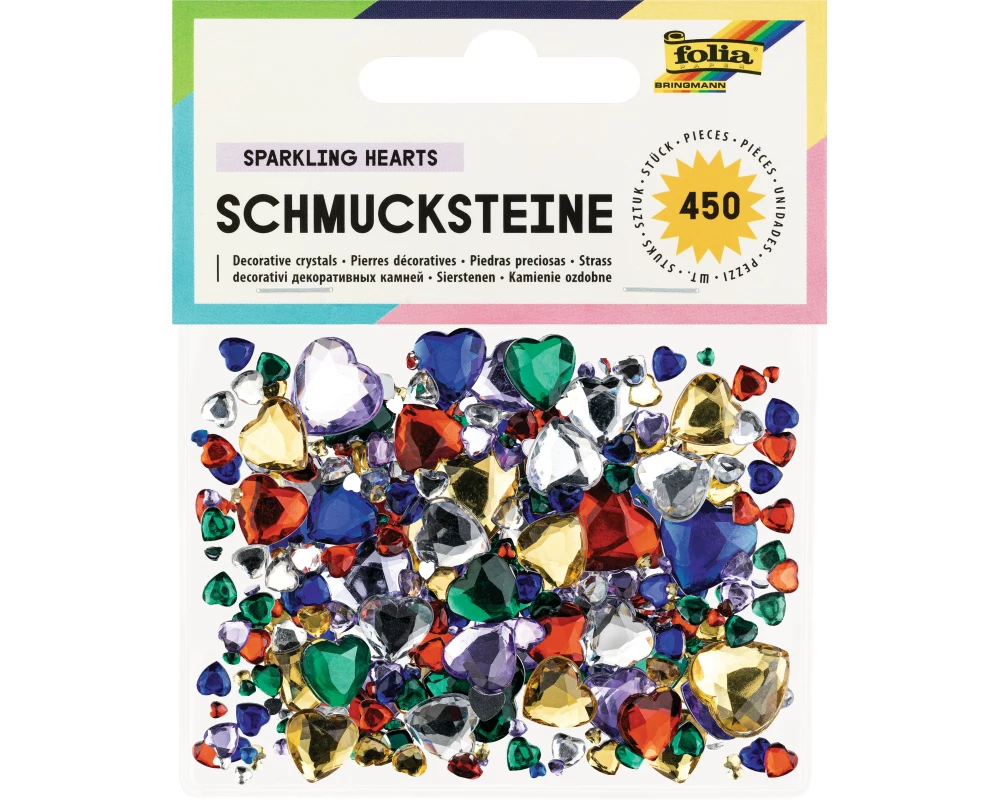 FOLIA Schmucksteine 1241 Sparkling Hearts