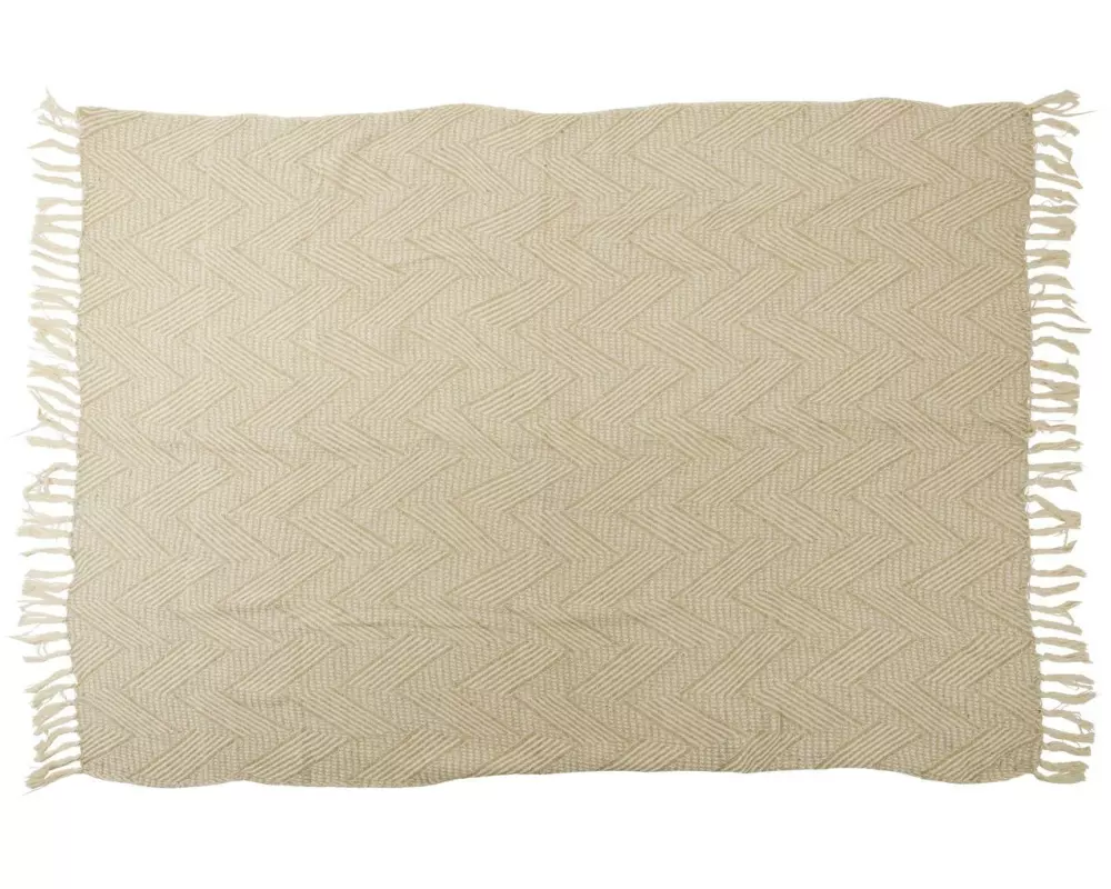 Arti Casa Baumwolldecke 170 x 130 cm, Beige
