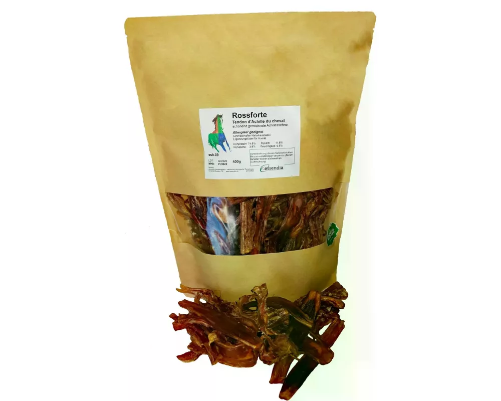 essendia Kausnack Pferdforte Pferdeachillessehnen, 400 g