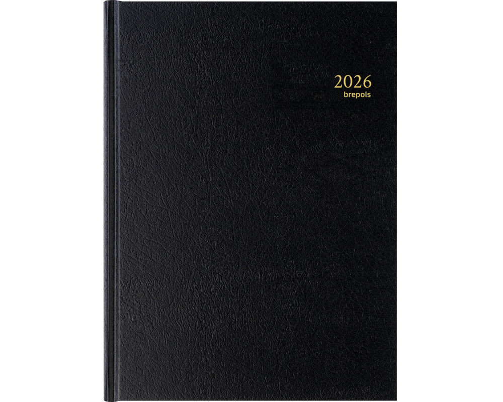 BREPOLS Agenda Bremax 1 Santex 2026 0.001.1345 1T/1S schwarz 21x29cm