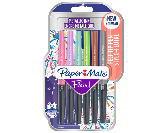 PAPERMATE Faserschreiber Flair 0.7mm 2137361 Metallic 6 Stück