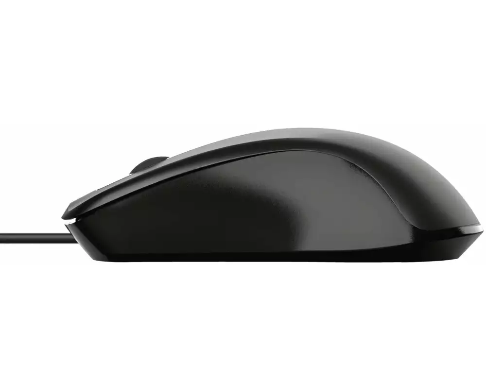 Trust Maus Basic Schwarz, Optisch, Kabelgebunden, USB-Anschluss