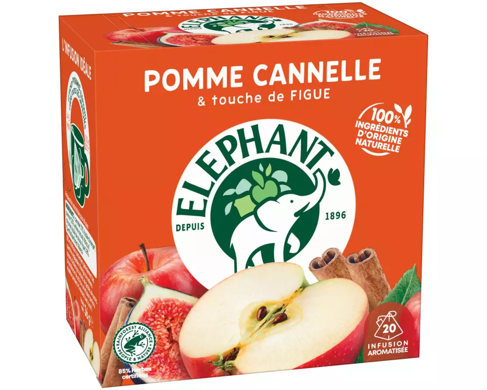 Eléphant Teebeutel Infusion Pomme Cannelle 20 Stück