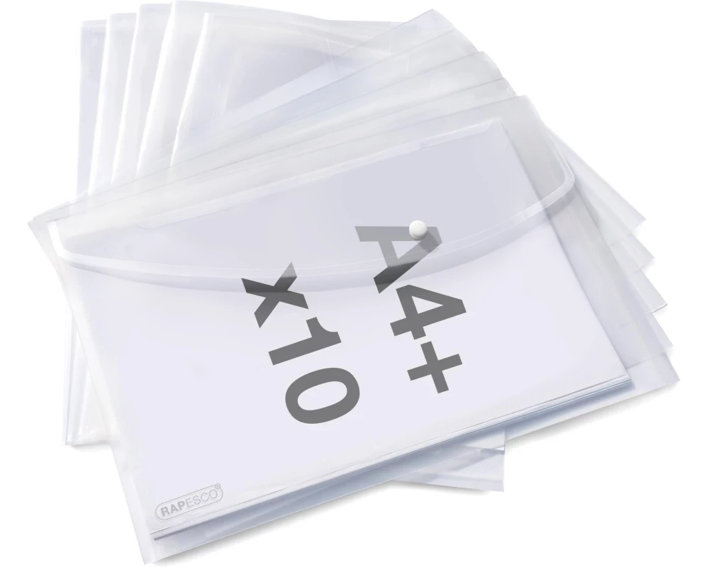 Rapesco Dokumentenmappe A4+, transparent, 10 Stück
