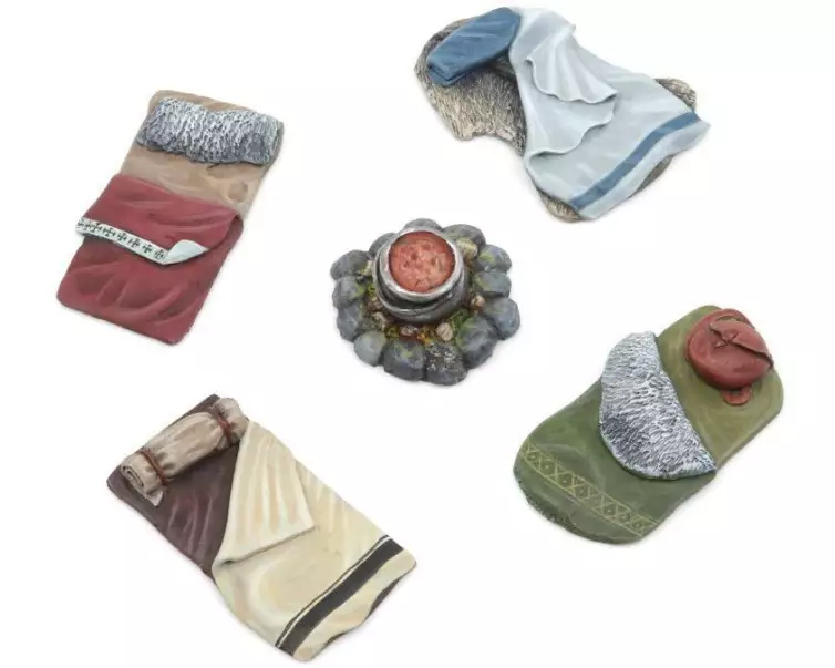 Tabletop Art Dekoration Abenteurer Lager – Set 1 5 Teile