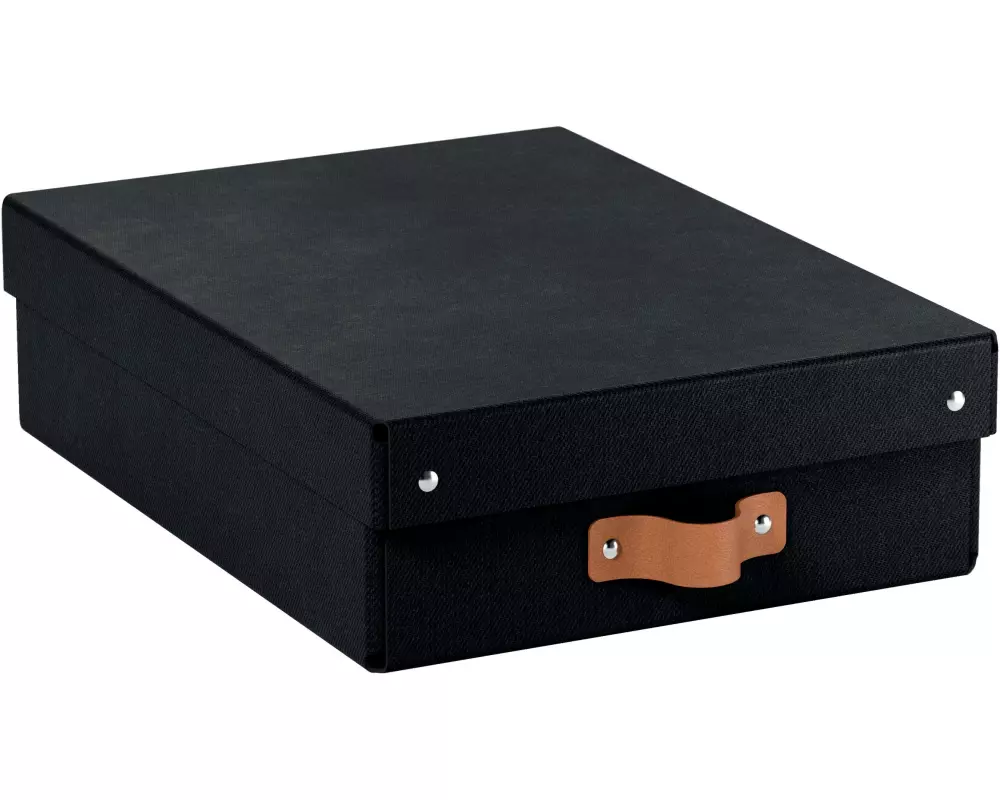 Leitz Arrchivbox Puro flach mit Klappdeckel, 2 Stück, Schwarz