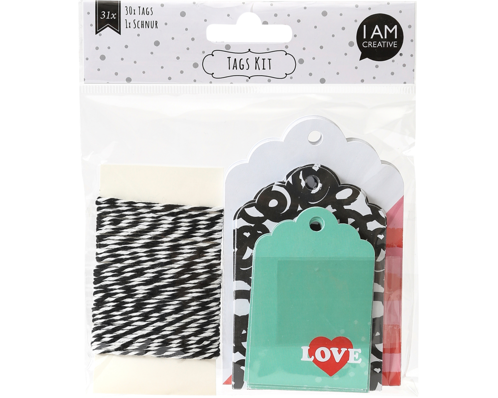 I AM CREATIVE Geschenkanhänger 4089.472 Set Love, 30 Stück