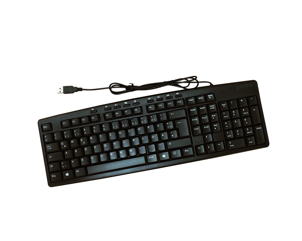 ROLINE Multimedia Tastatur, USB, schwarz