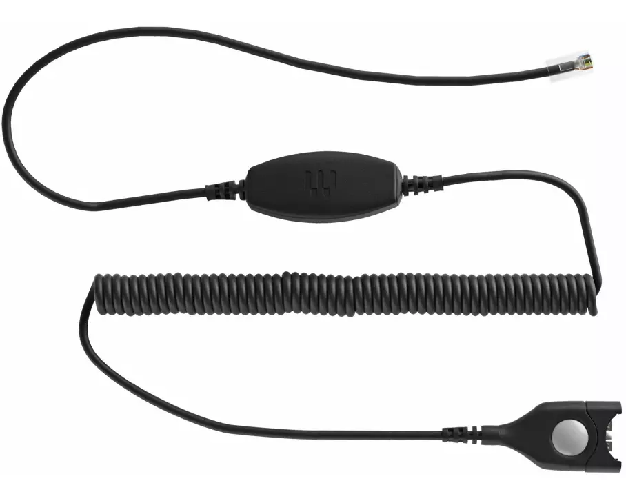 EPOS SENNHEISER Bottom cable, EasyDisconnect, to Modular Plug, Coiled cable, code 01, To be used for direct connection
