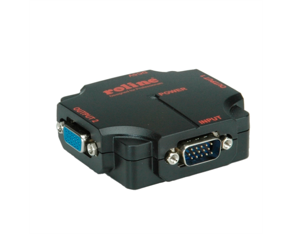 ROLINE VGA Video-Splitter, hochauflösend, 450 MHz, 2-fach