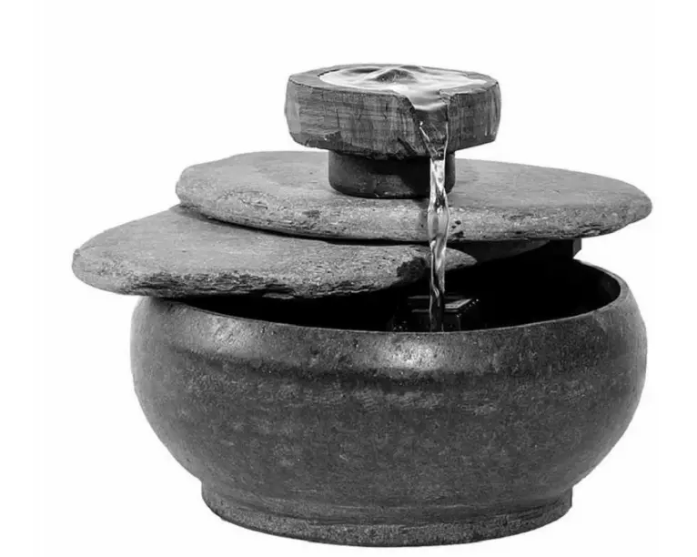 CLIMAQUA Zimmerbrunnen Chi aus Naturschiefer 15 cm