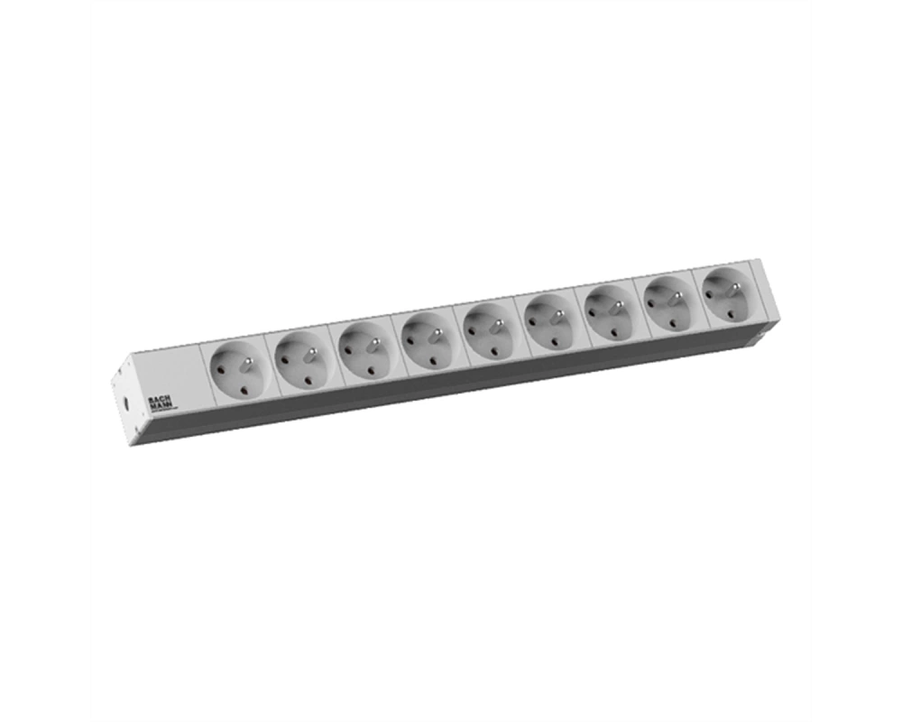 BACHMANN 19"-Steckdosenleiste 1HE 9xUTE, 2 m