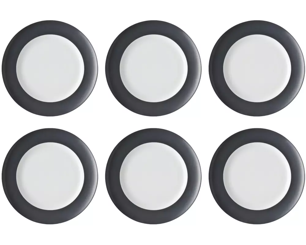 THOMAS Frühstücks- & Dessertteller Sunny Day 6 Stück,Grau, 22 cm