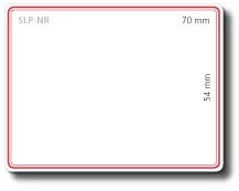 SLP-NR RED FRAME LABEL 54X70MM