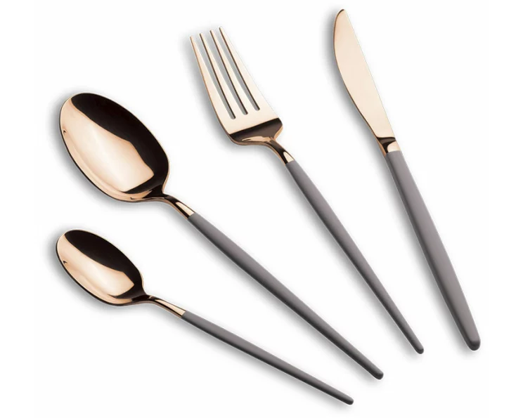 Berlinger Haus 24-teiliges Besteck Set Taupe - Rose Gold