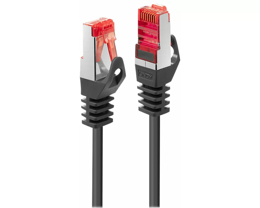 LINDY Basic Cat.6 S/FTP Cable, black, 1,5m Patchcable
