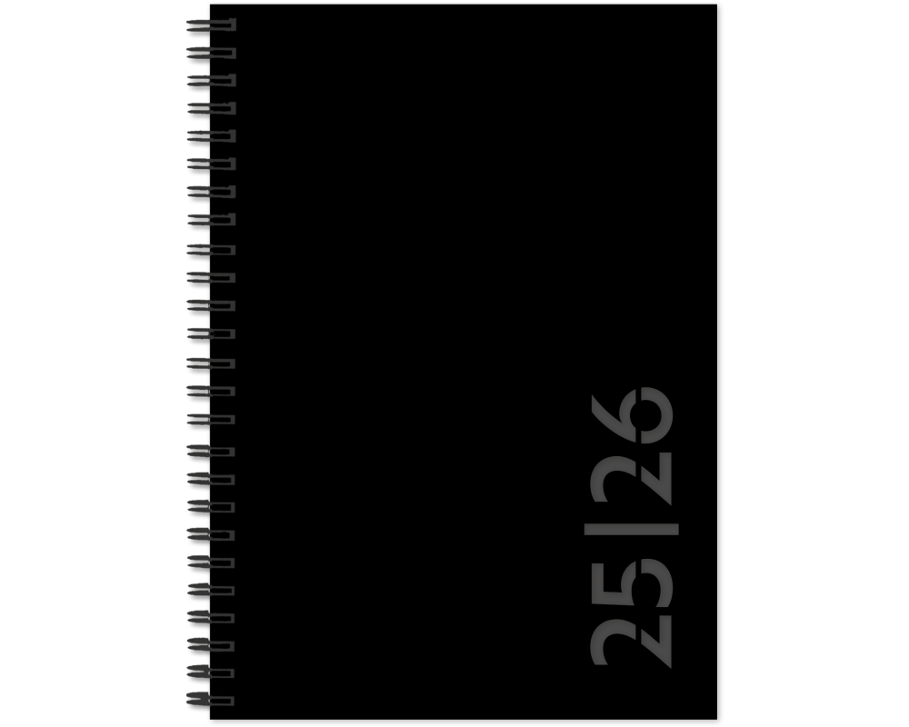 SIMPLEX Schüleragenda Colors 25/26 40133S9.26 1W/2S 17M schwarz ML 12x16.5cm
