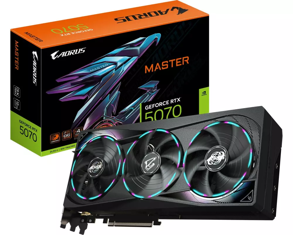 Gigabyte Grafikkarte AORUS GeForce RTX 5070 MASTER 12 GB