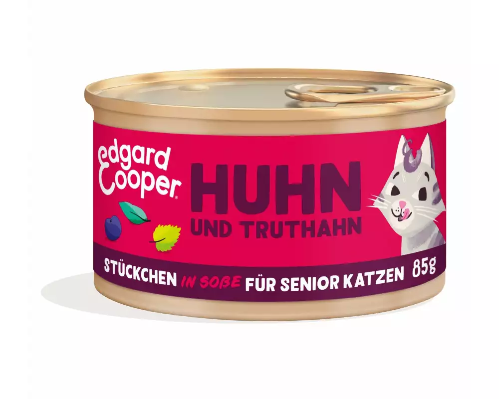 Edgard & Cooper Nassfutter Senior Truthahn & Huhn, 18 x 85g