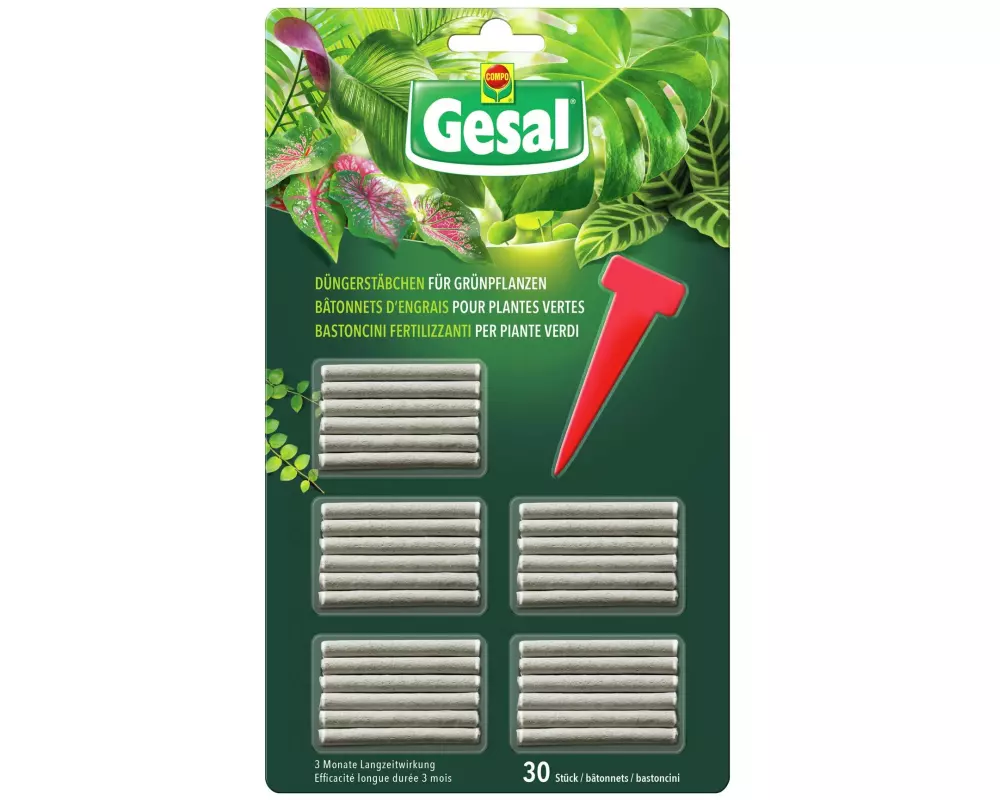 Gesal Düngerstäbchen für Grünpflanzen 30 Stück