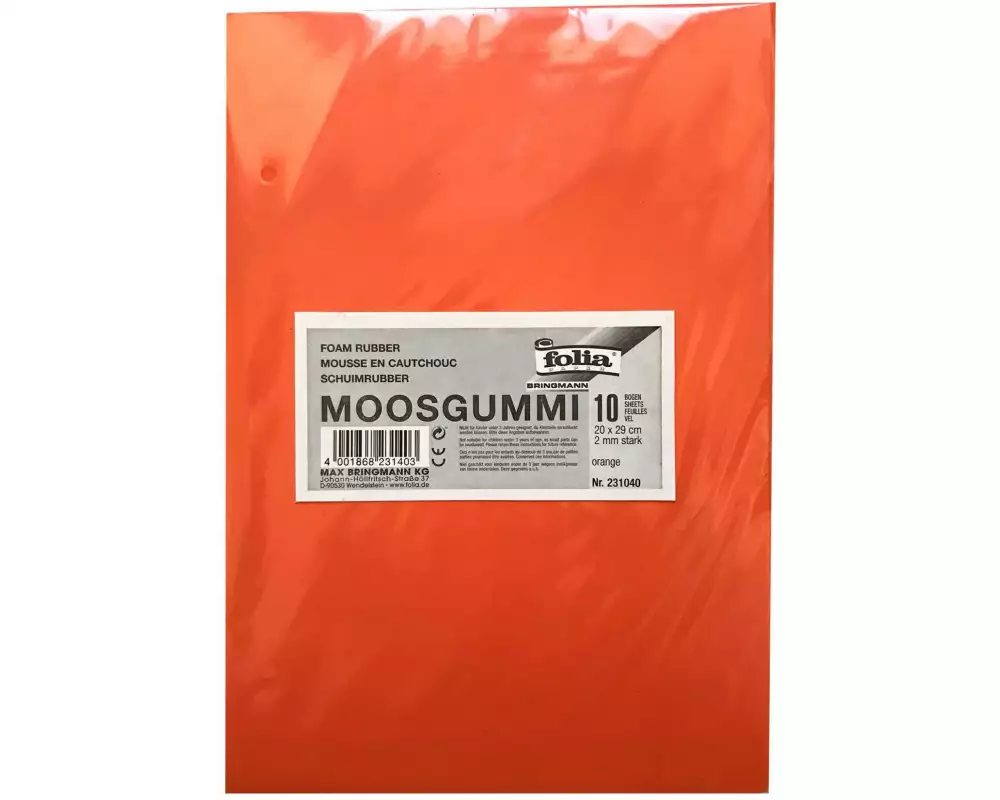 Folia Moosgummi-Set 10 Stück, Rot
