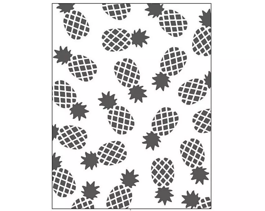 Creativ Company Prägeschablone 11 x 14 cm, Ananas