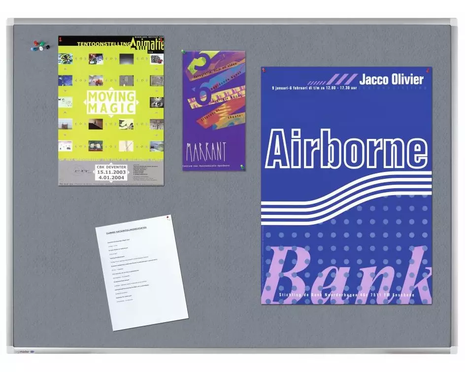 Legamaster Pinnwand Premium 90 x 120 cm, Grau