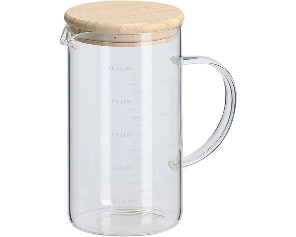 Zeller Present Messbecher mit Bambusdeckel 1 Liter