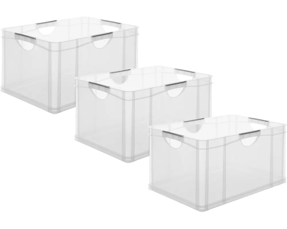 Rotho Aufbewahrungsbox A3 3 Stück, Transparent