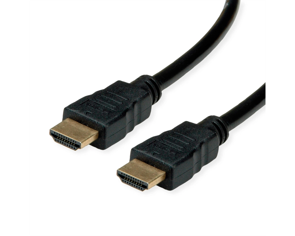 ROLINE RM HDMI High Speed Kabel mit Ethernet, schwarz, 1 m