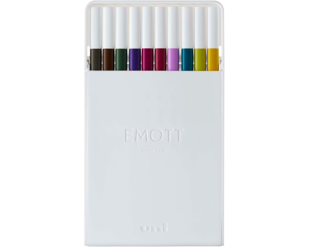 UNI-BALL Fineliner Emott 0.4mm PEM-SY_10C_NO.3 calmtone 10 Stück