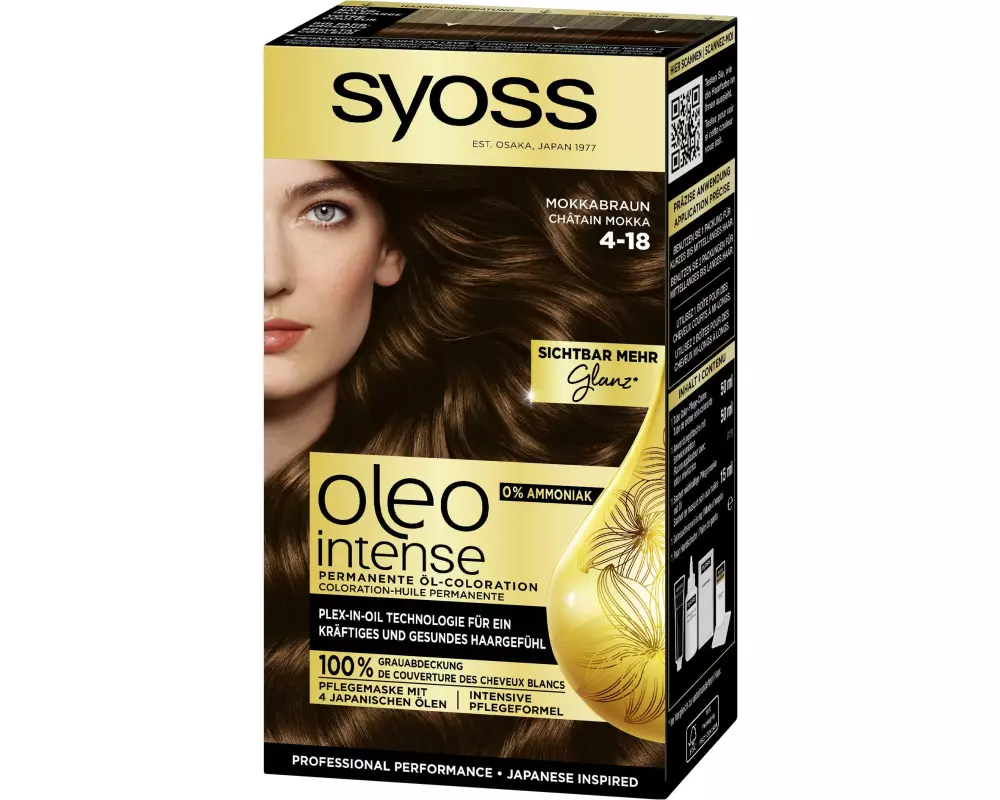 Syoss oleo intense Haarcoloration Oleo Intense 4-18 Mokkabraun
