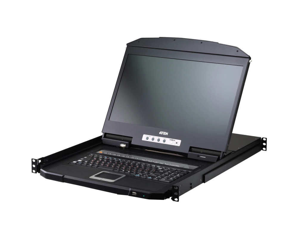 ATEN CL3716NX D 16-Port USB HDMI LCD KVM Konsole, DE-Layout