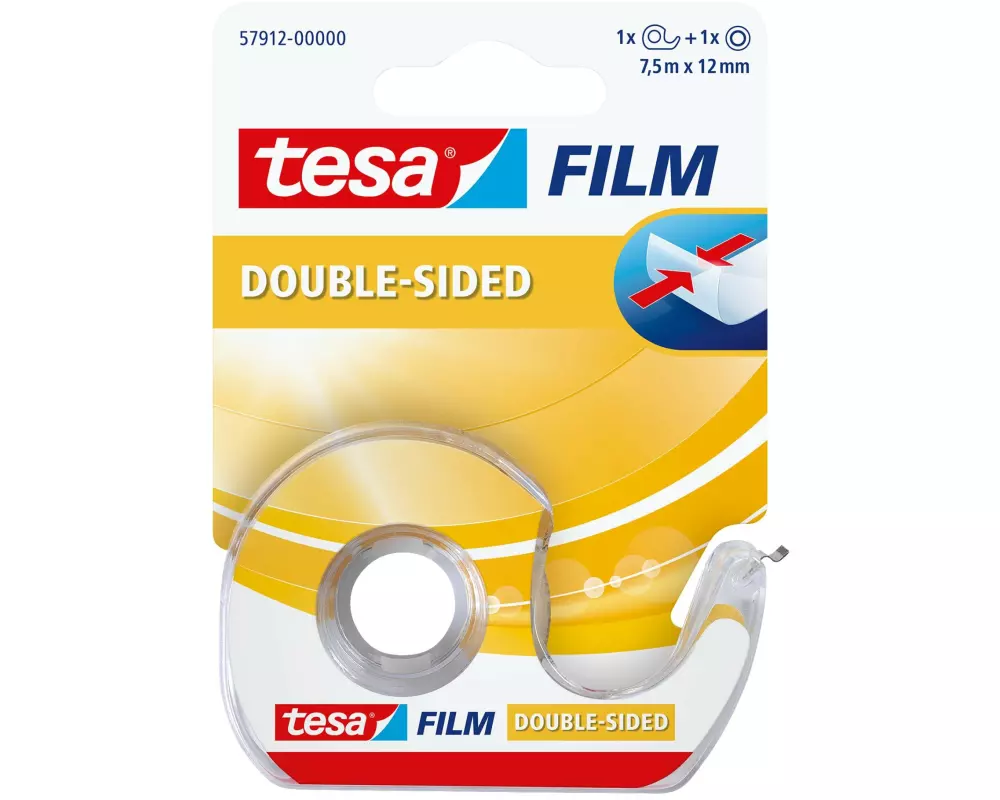tesa Handabroller Film Doppelseitig 12 mm x 7.5 m