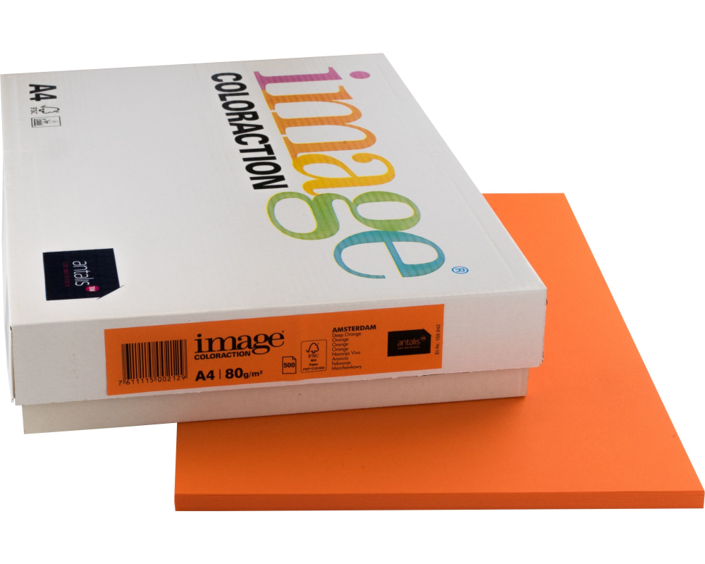 IMAGE COLORACTION Kopierpapier Amsterdam A4 274570 orange, 80g 500 Blatt