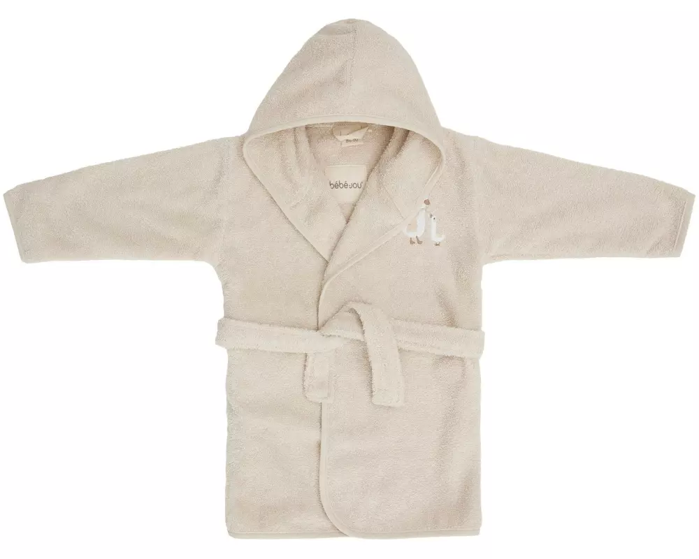 ZEWI bébé-jou Bademantel Frottée Dear Goose, beige, Gr. 86/92