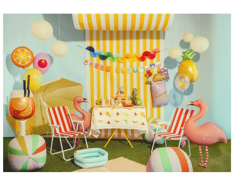 Partydeco Folienballon Drink Mehrfarbig
